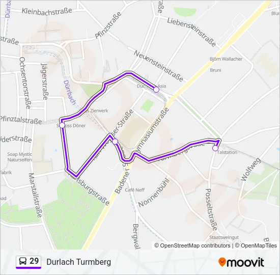 29 Bus Line Map