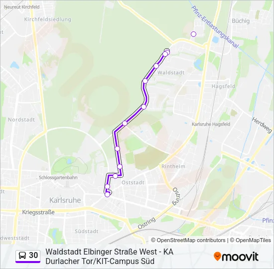 30 Bus Line Map
