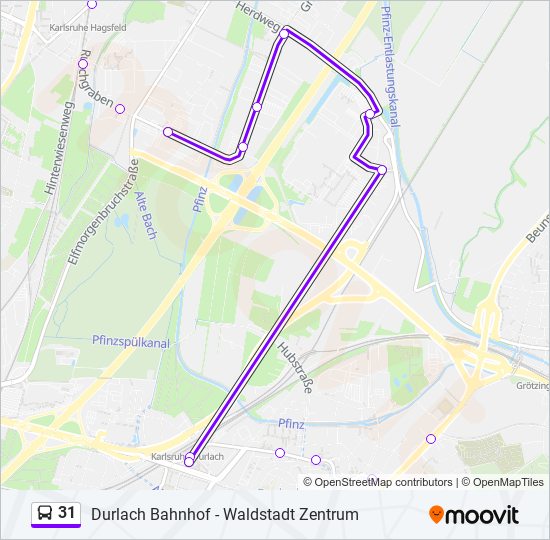 31 bus Line Map