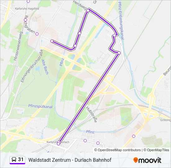 31 Bus Line Map