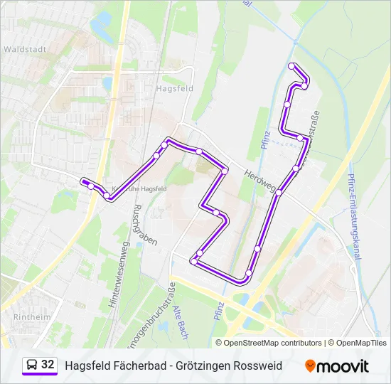 32 Bus Line Map