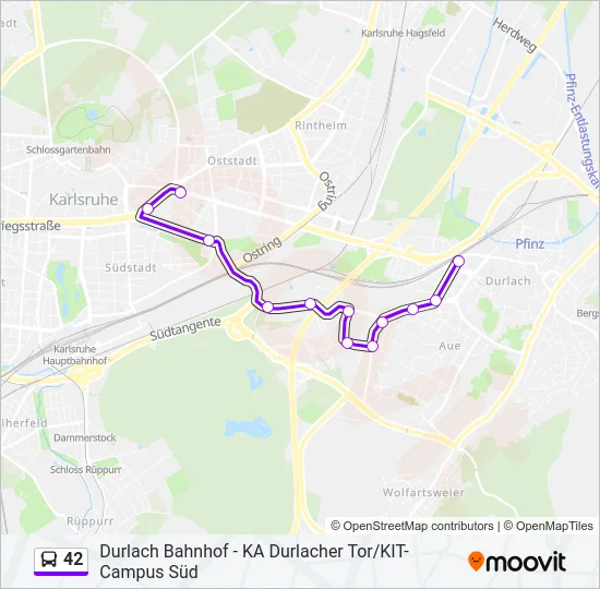 42 Bus Line Map