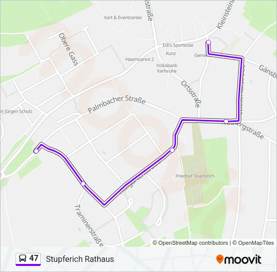 47 Bus Line Map