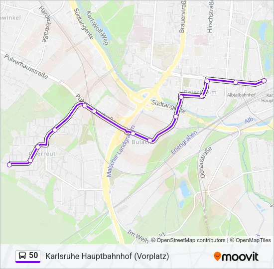 50 Bus Line Map