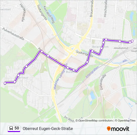 50 Bus Line Map