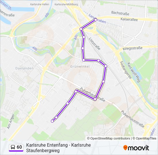 Автобус 60: карта маршрута