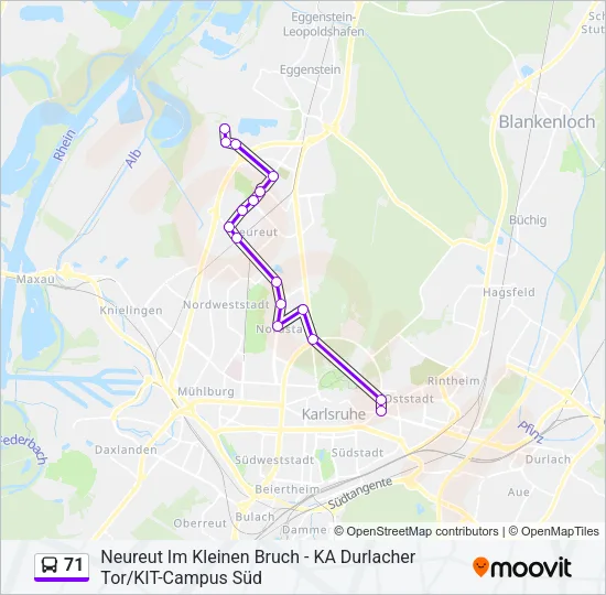 71 Bus Line Map
