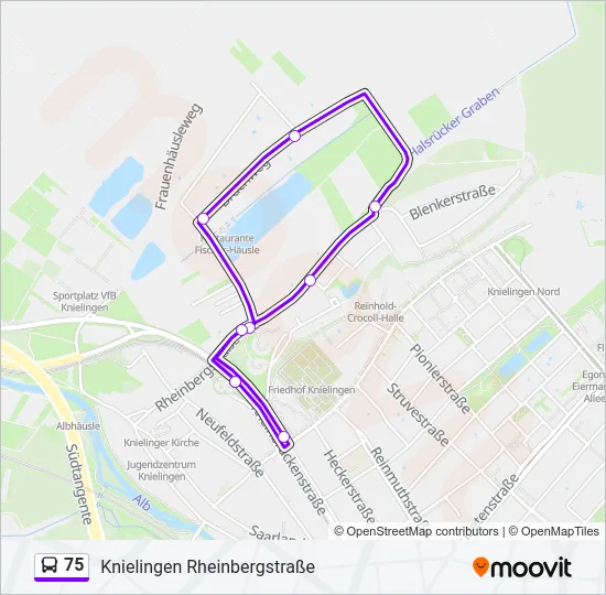75 Bus Line Map