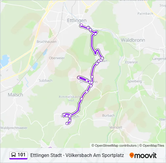 101 Bus Line Map