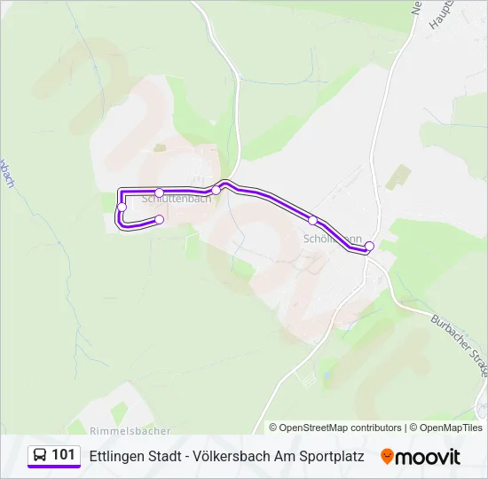 101 Bus Line Map
