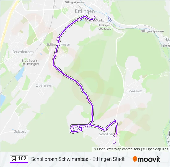 102 Bus Line Map