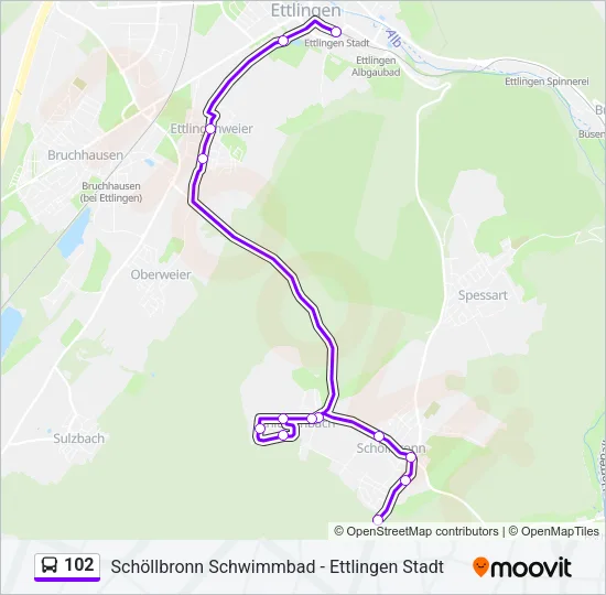 102 Bus Line Map