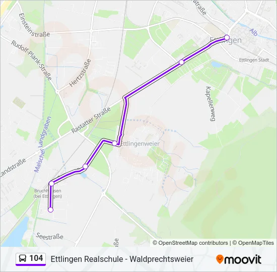 104 Bus Line Map