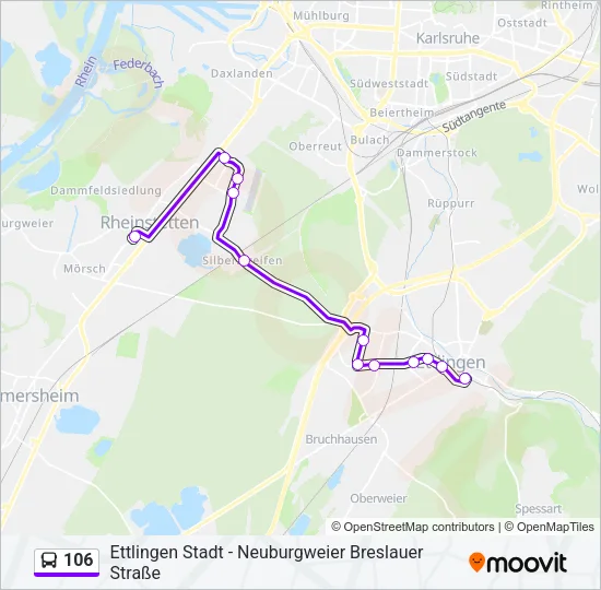 106 Bus Line Map