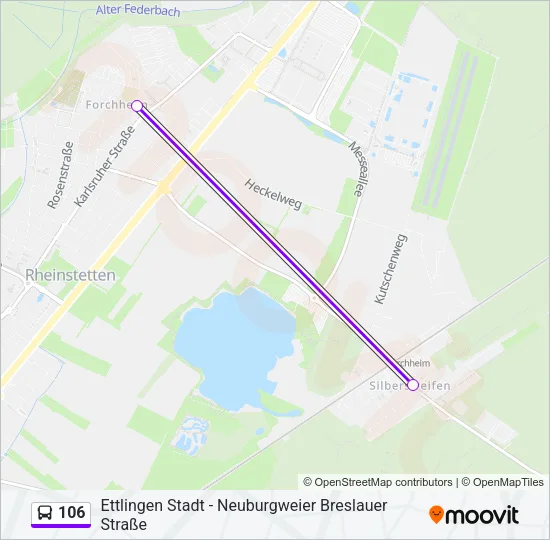 106 Bus Line Map