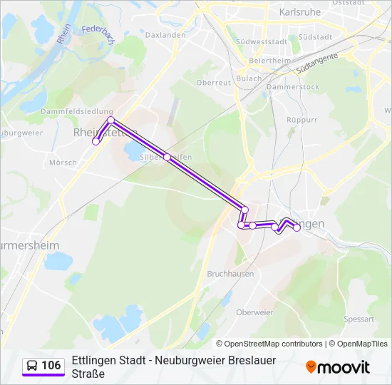 106 Bus Line Map