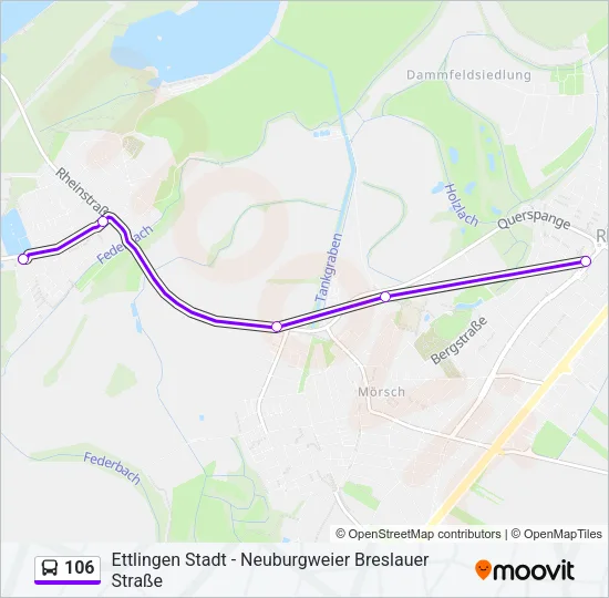 106 Bus Line Map