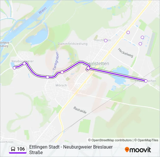106 Bus Line Map