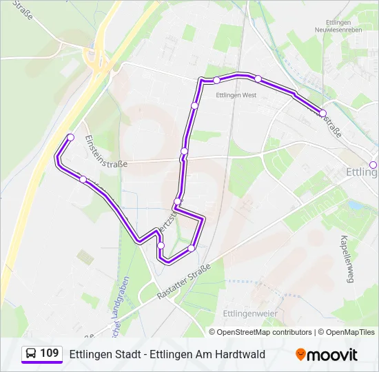 109 Bus Line Map