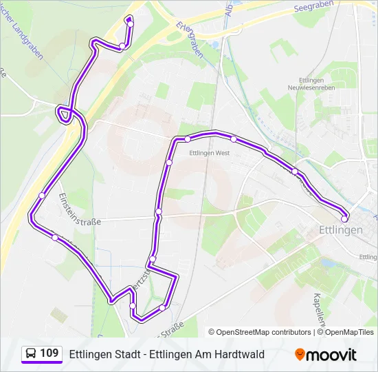 109 Bus Line Map