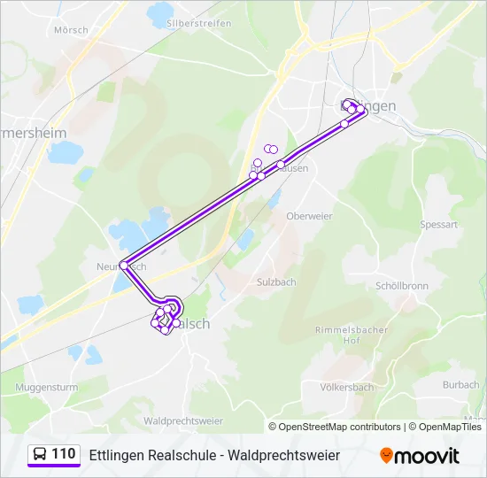 110 Bus Line Map