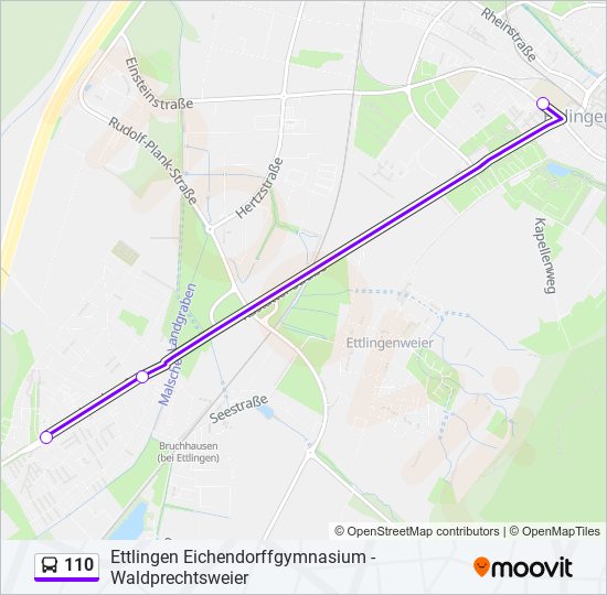 110 bus Line Map