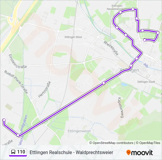 110 Bus Line Map