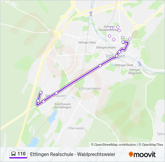 110 Bus Line Map