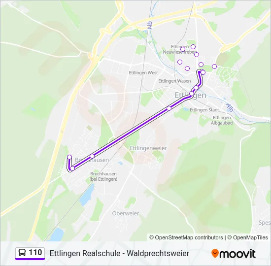 110 Bus Line Map