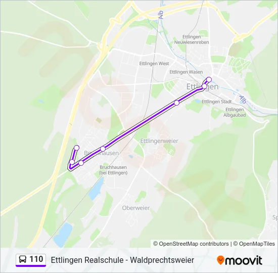 110 Bus Line Map