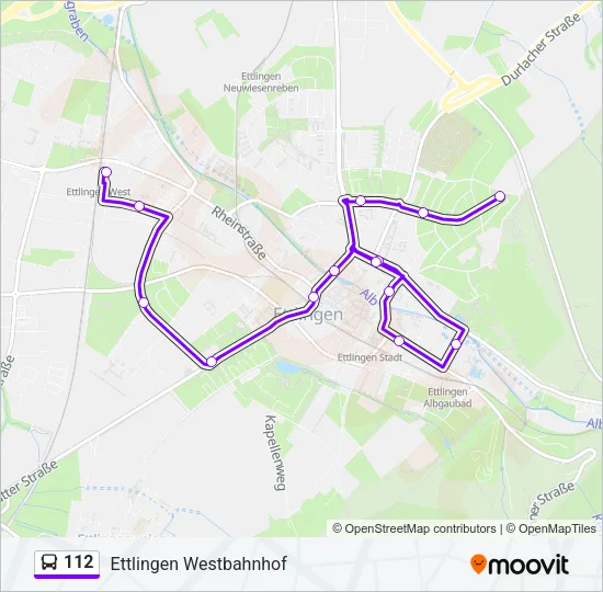 112 Bus Line Map
