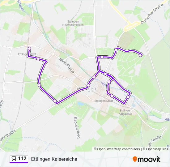 112 Bus Line Map