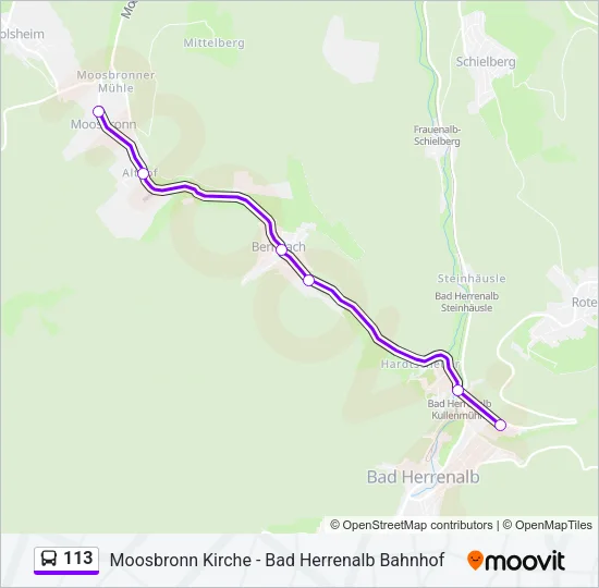 113 Bus Line Map