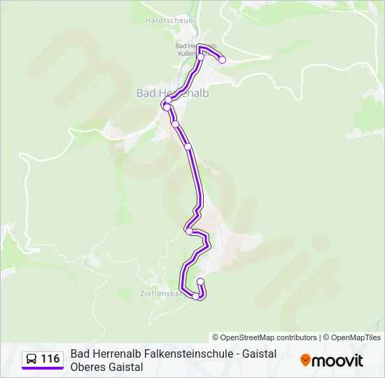 116 Bus Line Map