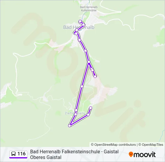 116 Bus Line Map