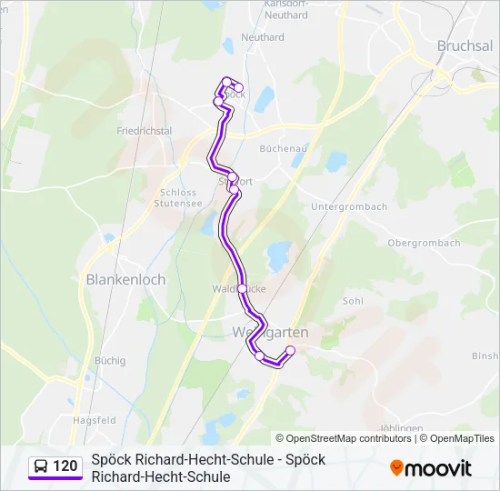 120 Bus Line Map
