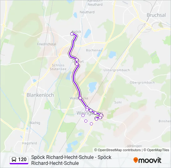 120 Bus Line Map