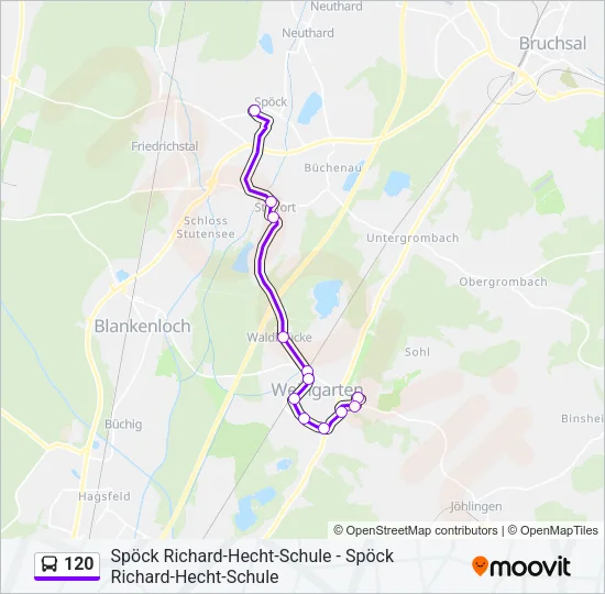 120 Bus Line Map