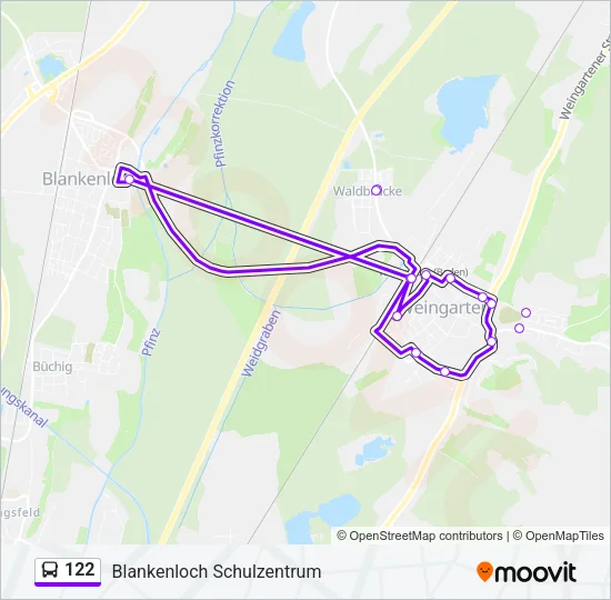 122 Bus Line Map