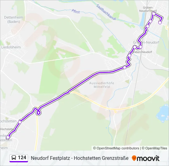 124 Bus Line Map