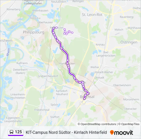 125 Bus Line Map