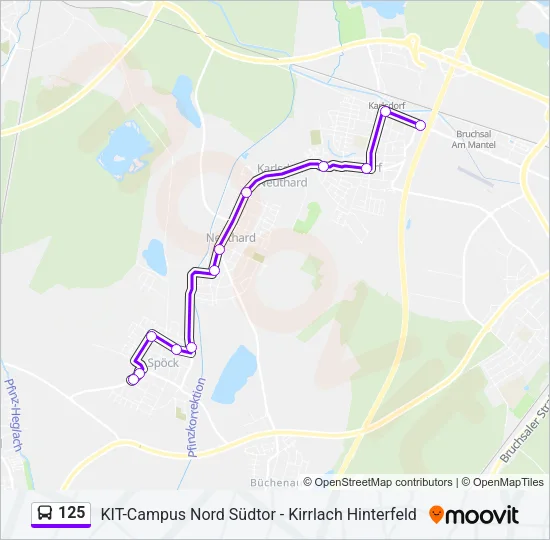 125 Bus Line Map
