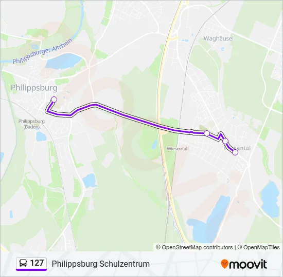 127 Bus Line Map