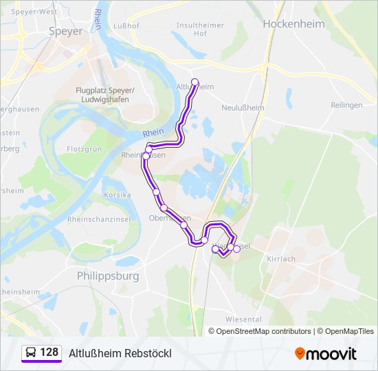 128 bus Line Map