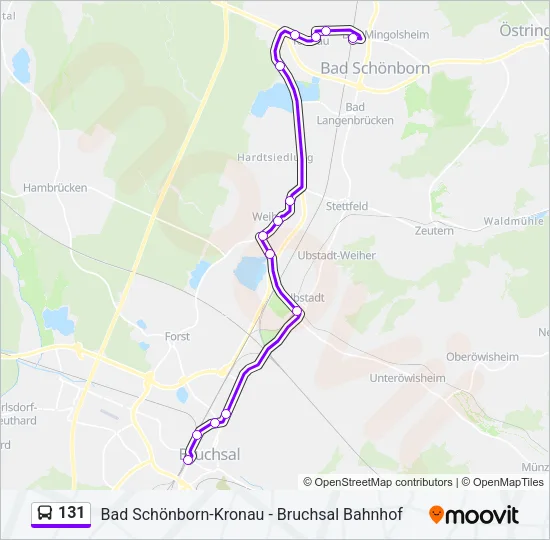 131 Bus Line Map