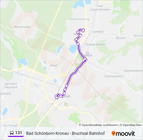 131 Bus Line Map