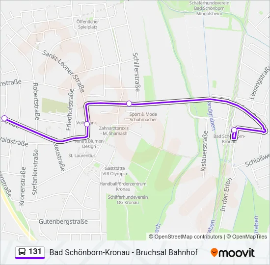 131 Bus Line Map
