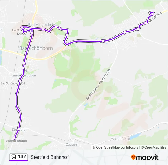 132 Bus Line Map