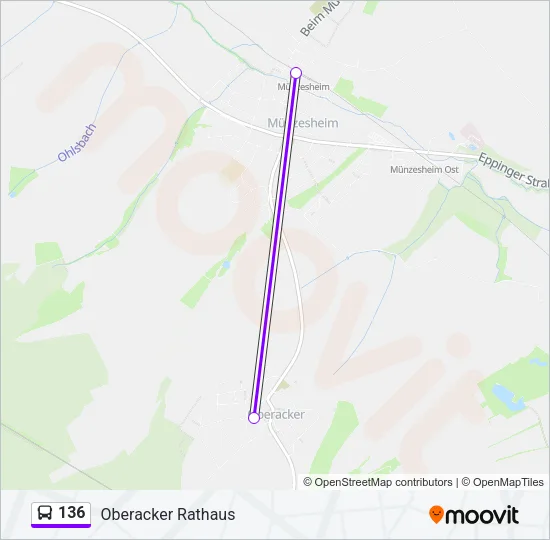 136 Bus Line Map