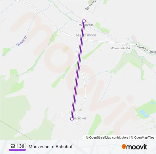 136 Bus Line Map